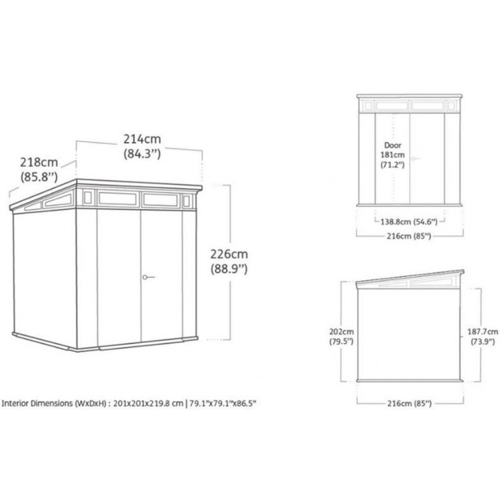 Садовый сарай Keter Signature Vertical Pent 7x7 brown
