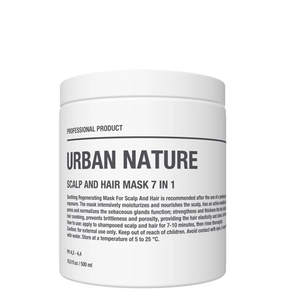 Маска URBAN NATURE 7 в 1 для кожи головы с пантенолом