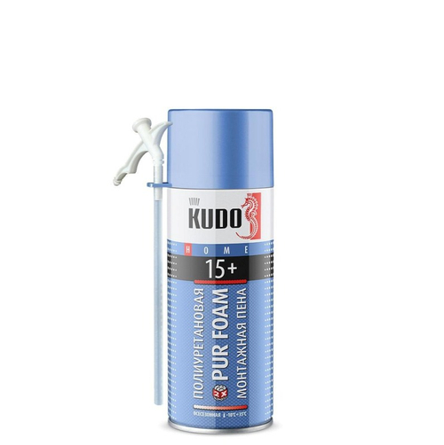 Пена монтажная KUDO HOME 15+  бытовая всесезонная  520мл / KUPH05U15+