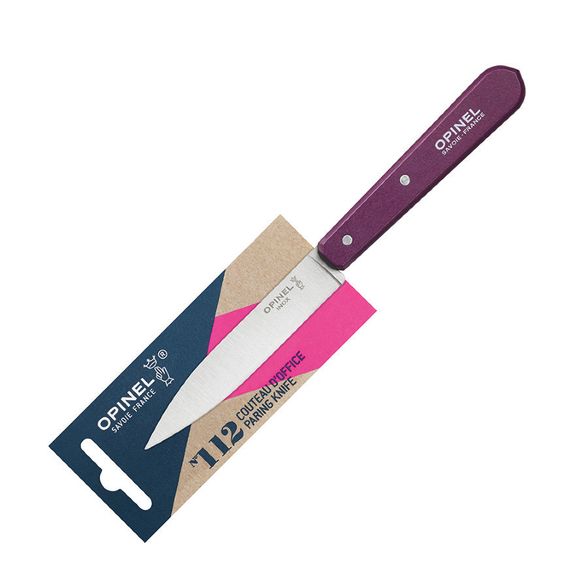 Цена наНож столовый Opinel №112, деревянная рукоять, блистер, нержавеющая сталь, сливовый