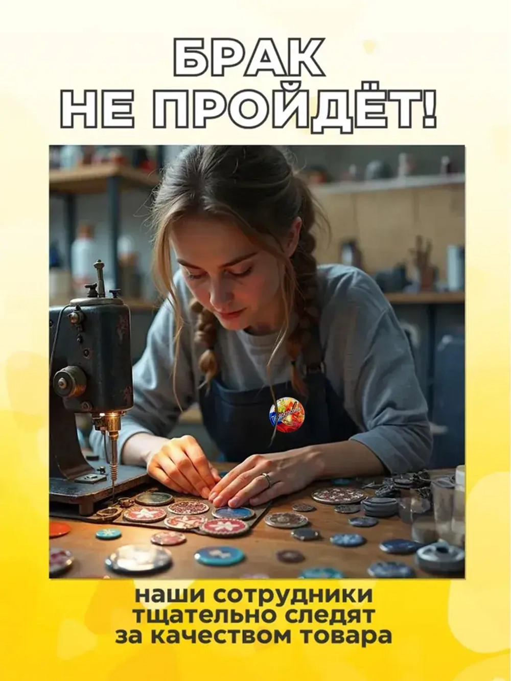 Значок Первоклассник 10 шт 56 мм