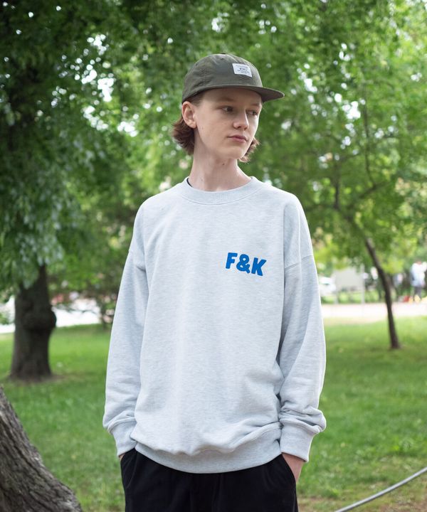 Толстовка F&K меланж серая - фото 8