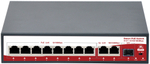 Коммутатор Sarmatt SR-PS0821GBL PoE, 10 LAN-портов, 2 uplink, 8 PoE-портов