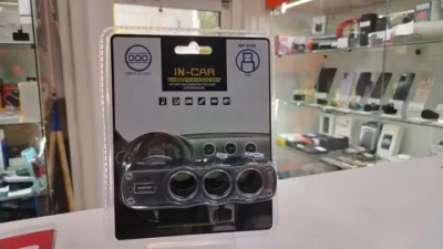 Разветвитель прикуривателя WF-0120 (3 АЗУ+ 1 USB/0.5A) 60W