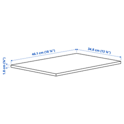 IKEA KOMPLEMENT  (ИКЕА КОМПЛЕМЕНТ)  -  Полка - тёмно-серая 50x35 см