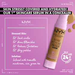NYX Professional Makeup Bare With Me Concealer Serum - Корректор увлажняющий 2 в 1 оттенок 06 Tan, 9 ml