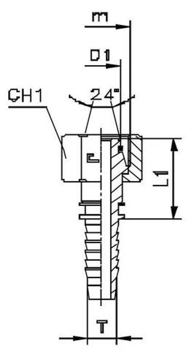 Фитинг DN 08 DKO-L (Г) 16x1.5 10