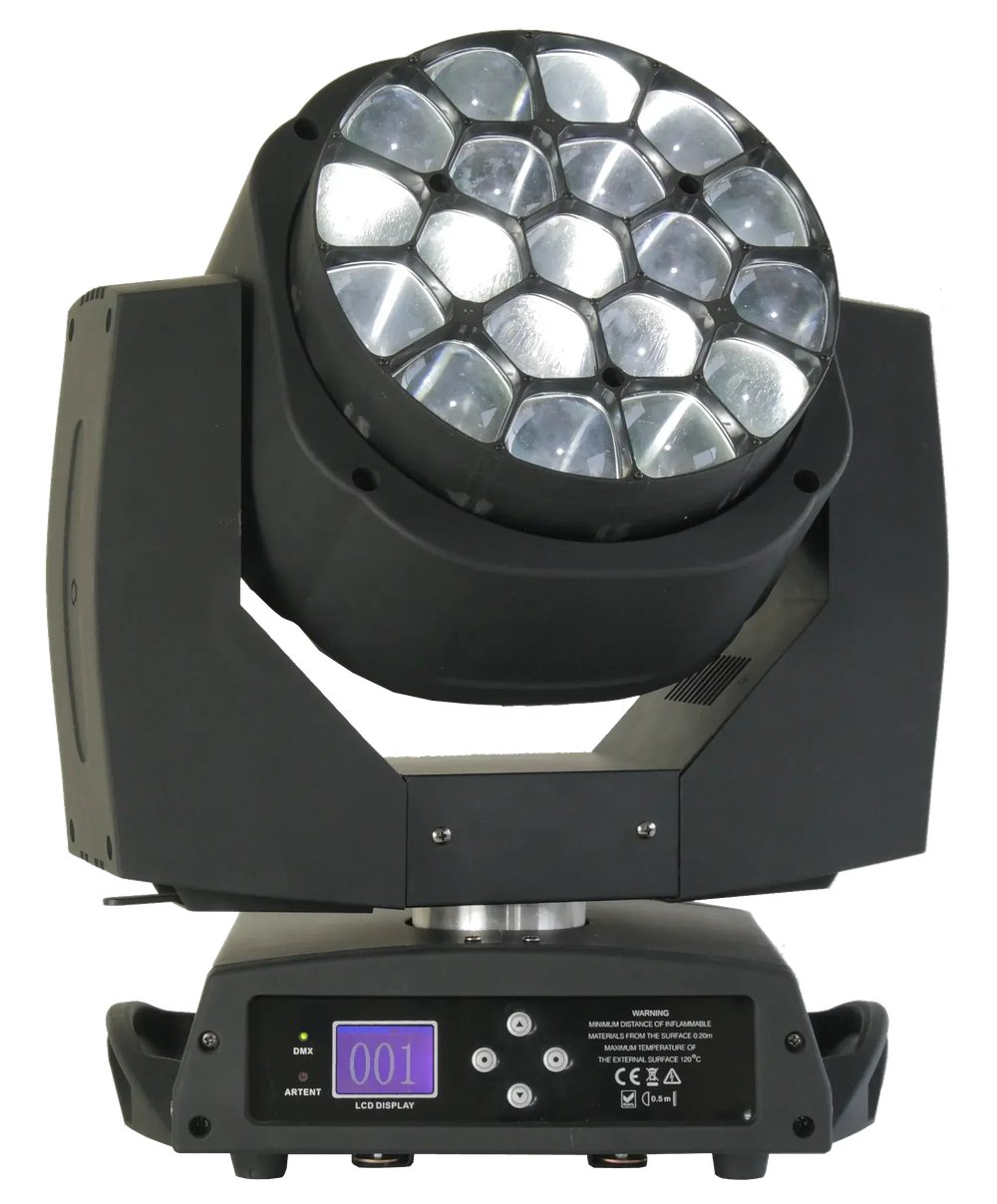 Wash B-EYE 19 K10 — вращающаяся голова 19×15 Вт RGBW с зумом 6°–50°