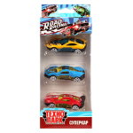 Набор моделей ин. мет. 3шт. "Road Racing Суперкар" 7.5см. RR-SET-80533-G-R (Технопарк)