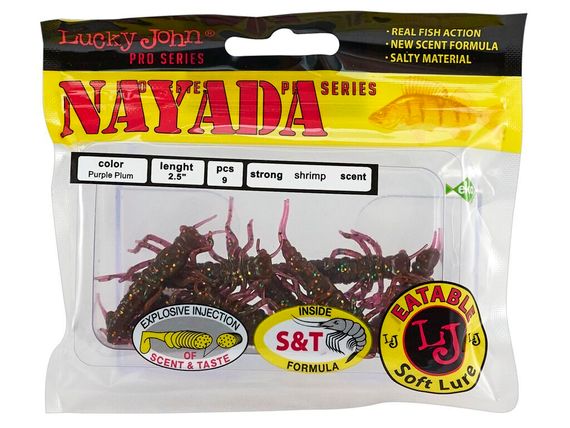 Твистеры съедобные LJ Pro Series NAYADA (4,5 см), цв. S13, 9 шт.