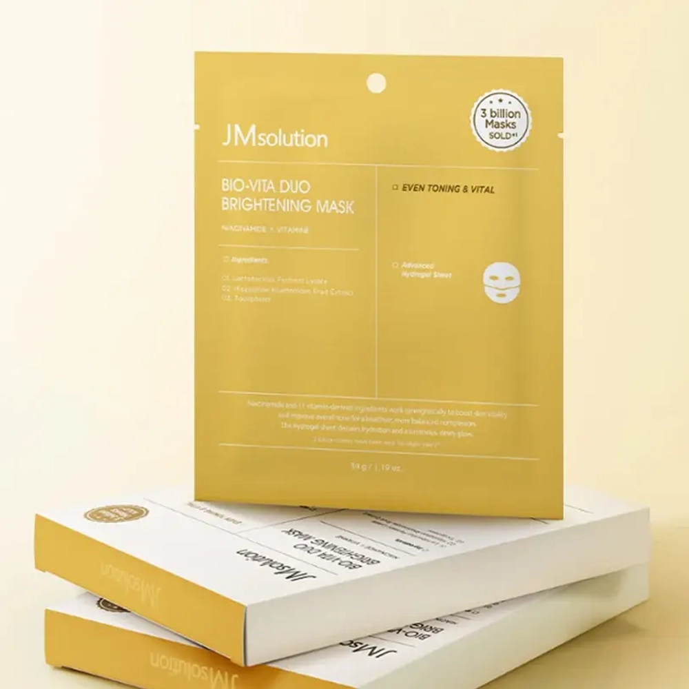 JMsolution Bio Vita Duo Brightening Mask осветляющая гидрогелевая маска с витамином С и ниацинамидом