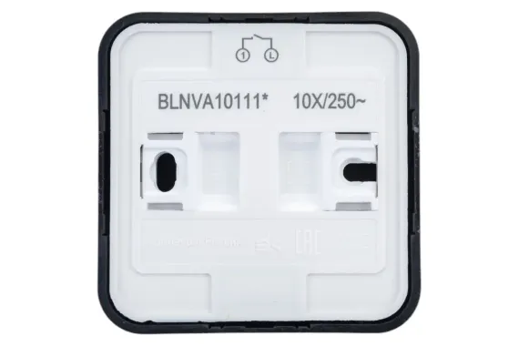 Выключатель Systeme Electric BLANCA 1-клавишный с индикатором накладной антрацит 30859