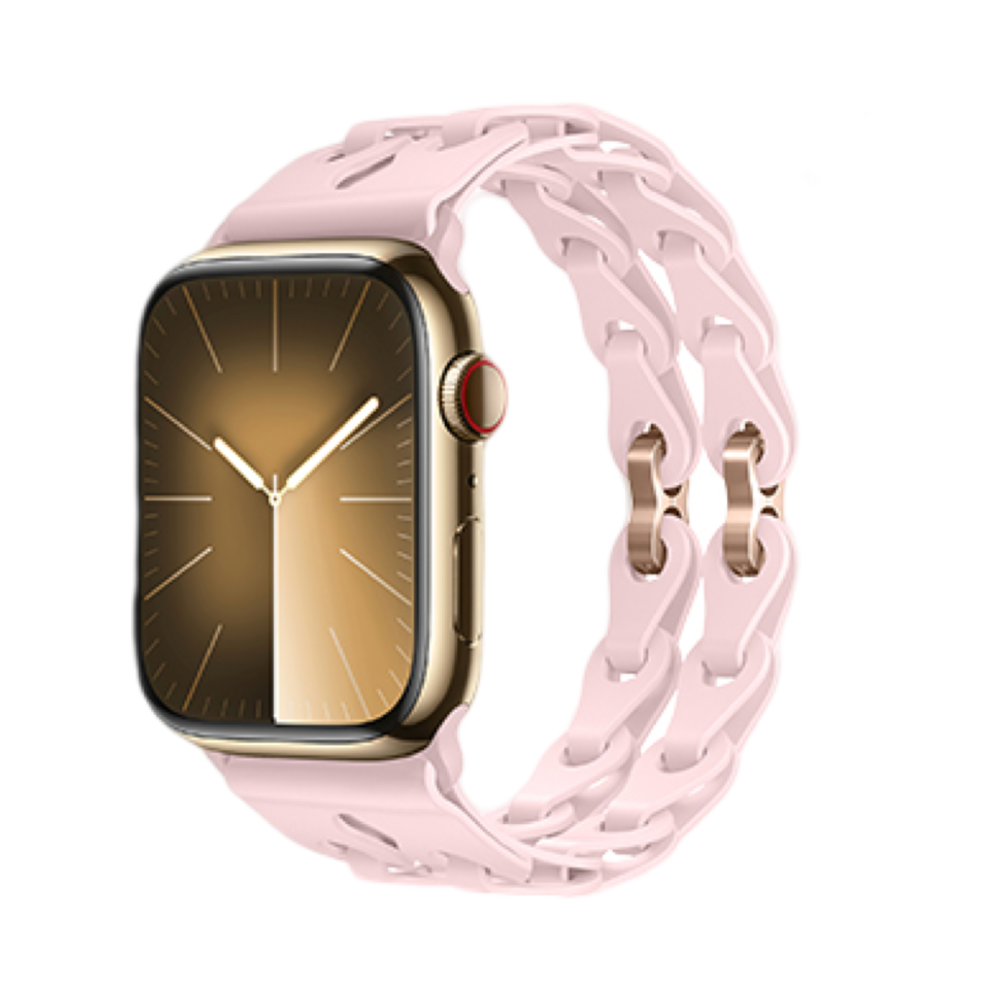 Сменный браслет силиконовый Hoco WA28 для Apple Watch 42-44-45-49мм розовый