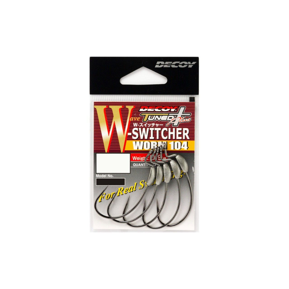 Крючок Decoy подгруженный офсетный Worm 104 W-Switcher #2/0 (в упаковке 5 штук)