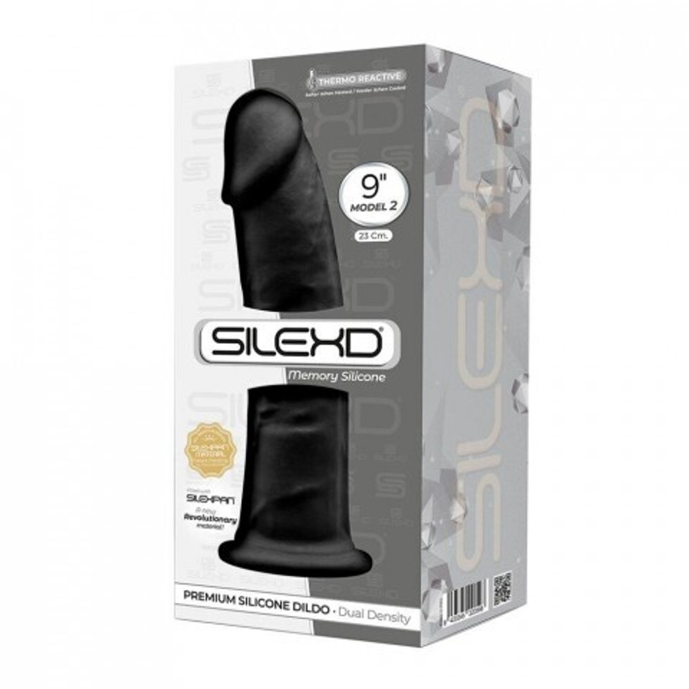 Фаллоимитатор SilexD Model 2 (22,8×5,4 см) с двойной плотностью черный