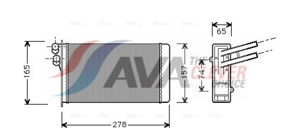 Kular - 01643-KLR - Heat Exchanger, interior heating