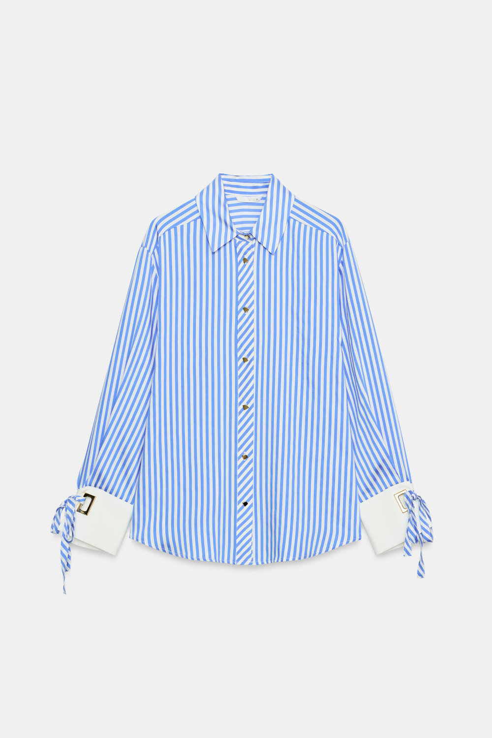 РУБАШКА В ПОЛОСКУ С ЗАВЯЗКАМИ — ZARA