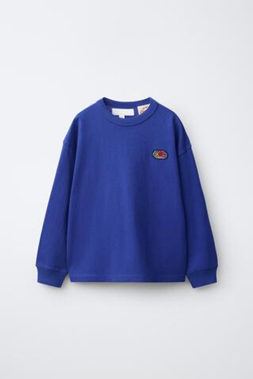ZARA - FRUIT OF THE LOOM™ , ФУТБОЛКА С ВЫШИВКОЙ, СИНИЙ
