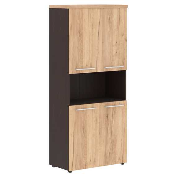 Шкаф с 2-мя комплектами глухих малых дверей и топом AHC 85.4  850х456х1969 ALT