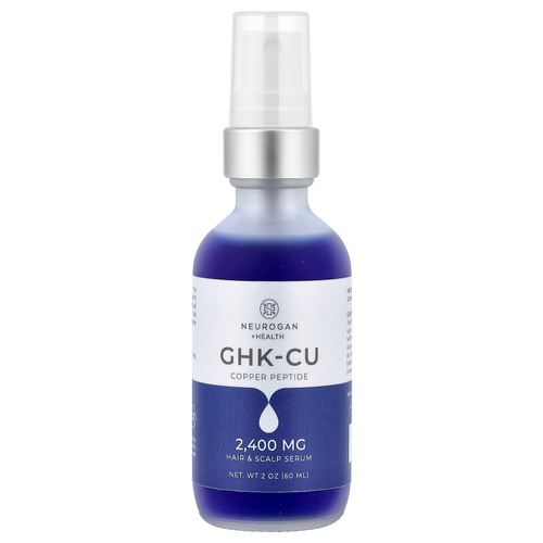 Neurogan Health, GHK-CU, сыворотка для волос и кожи головы с пептидом меди, 60 мл (2 унции)