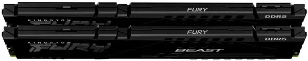 Оперативная память Память DDR 5 DIMM 64Gb PC48000, 6000Mhz, Kingston FURY Beast Black CL40 (Kit of 2) (KF560C40BBK2-64) RTL