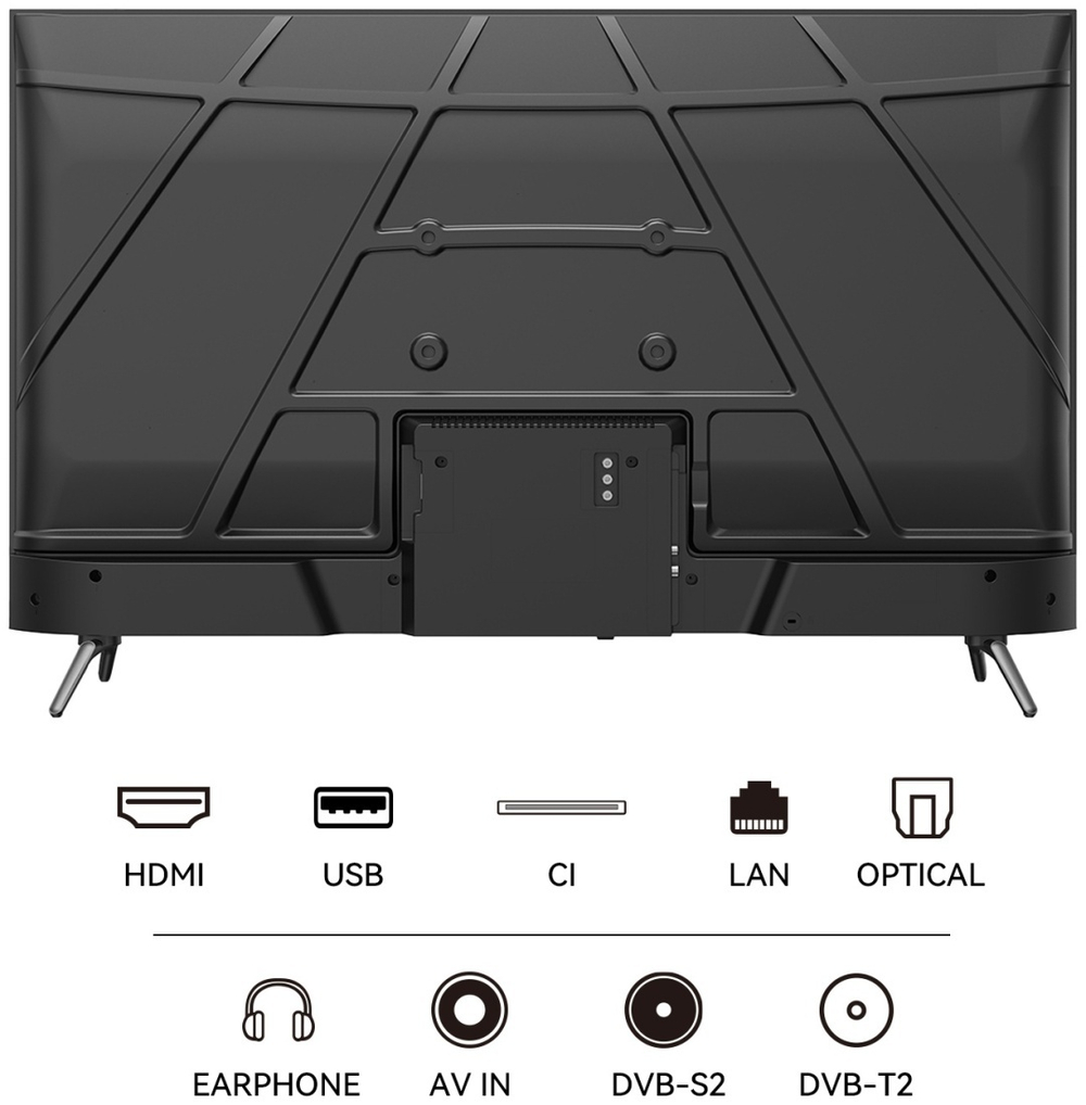 Телевизор Yasin 55G13K 140 см черный