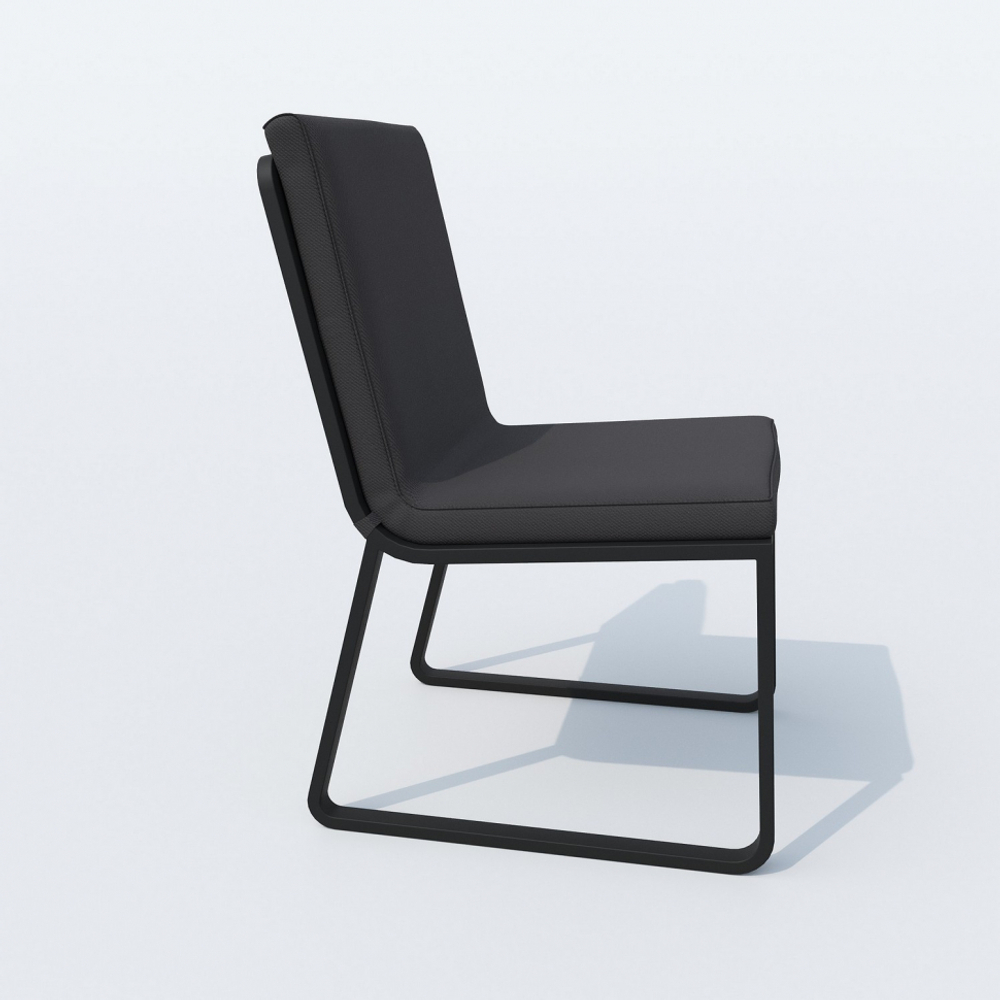Обеденная группа Ideal Patio ТЕЛЛА  ГИРА  каркас карбон, стол тик 220, ткань антрацит