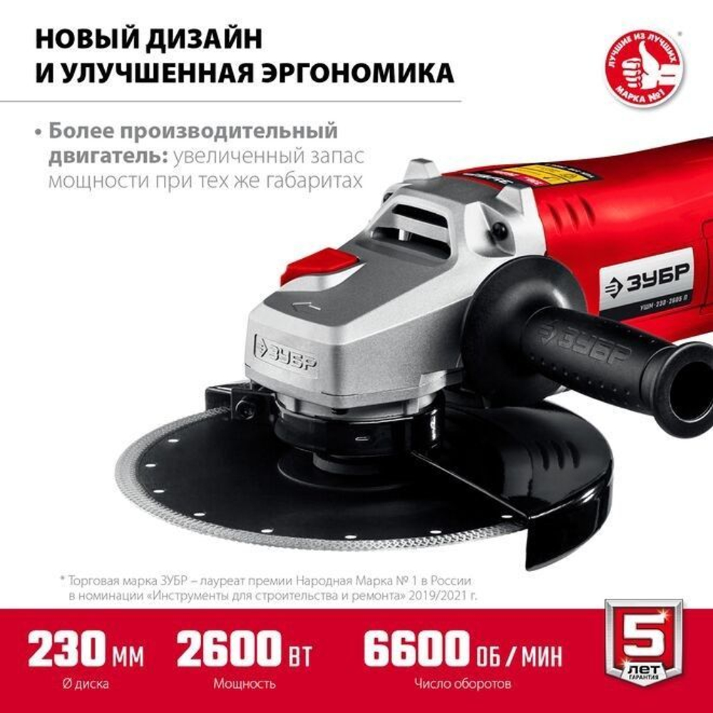 УШМ/Болгарка ЗУБР 800Вт., d115 мм, углошлифовальная машина, шлифмашина угловая/Компакт