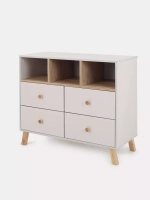 Комод с ящиком "Style" 80 см 2 ящика 2 отсека (арт.115) Crystal Beige