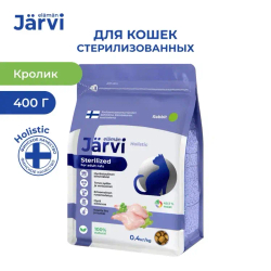 Jarvi сухой полнорационный корм для стерилизованных кошек и кастрированных котов, Кролик, 400г.