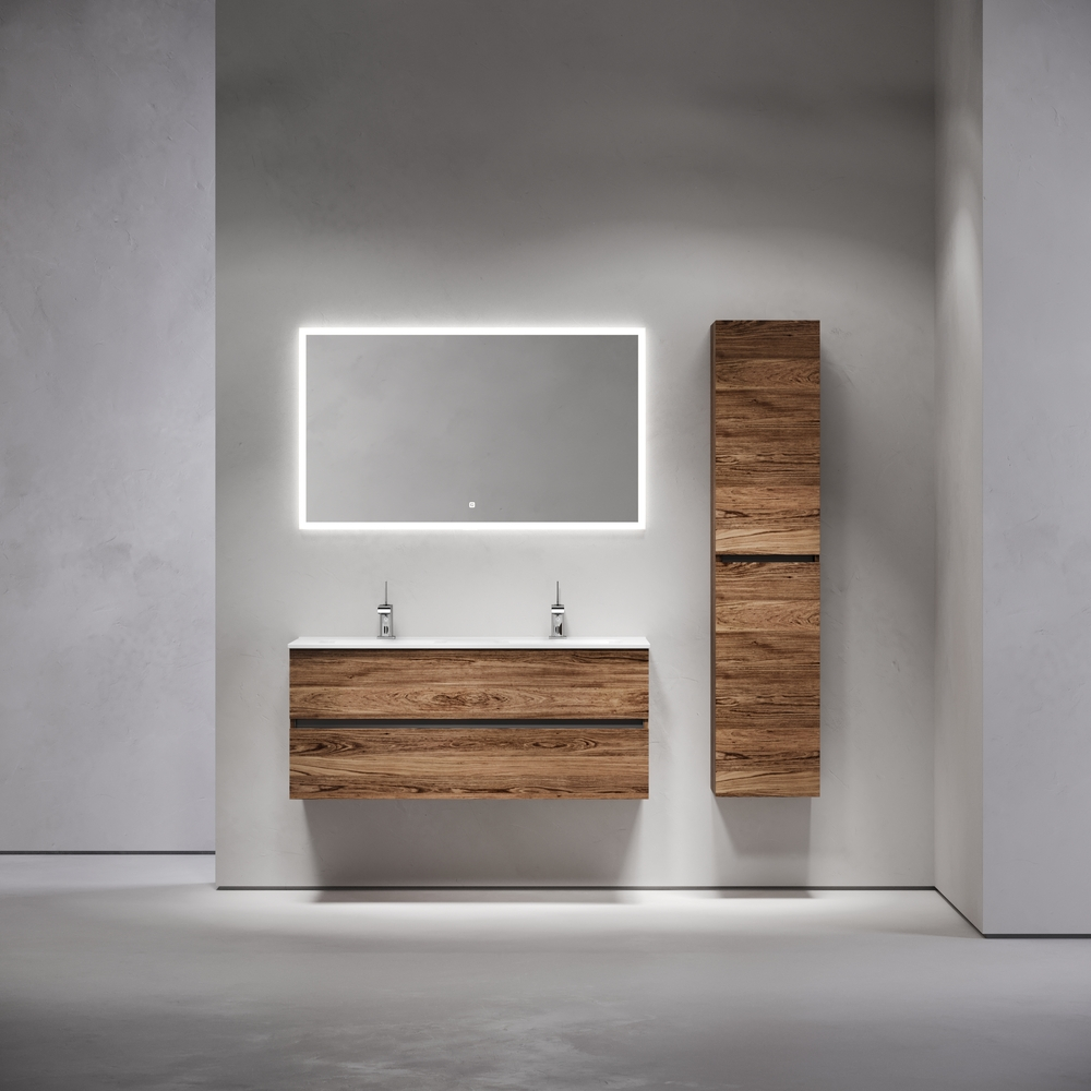 Тумба подвесная под раковину Sancos Urban, дуб чарльстон 1190х450х550, арт. UR120-1ECH