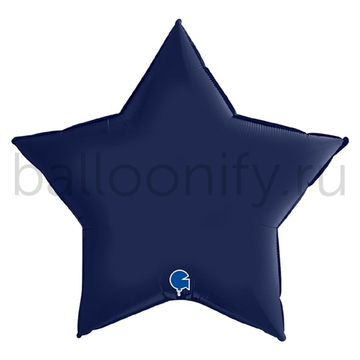 Фольгированная фигура, звезда, 36"/91СМ Сатин Blue Navy