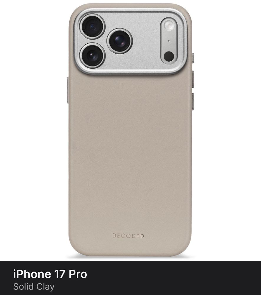 Чехол Decoded Leather Case для iPhone 17 Pro Solid Clay