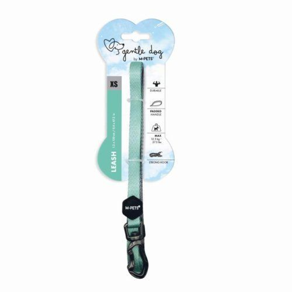 Поводок GENTLE DOG, XS, 1.2 X 120 см, до 12.5 кг бирюзовый