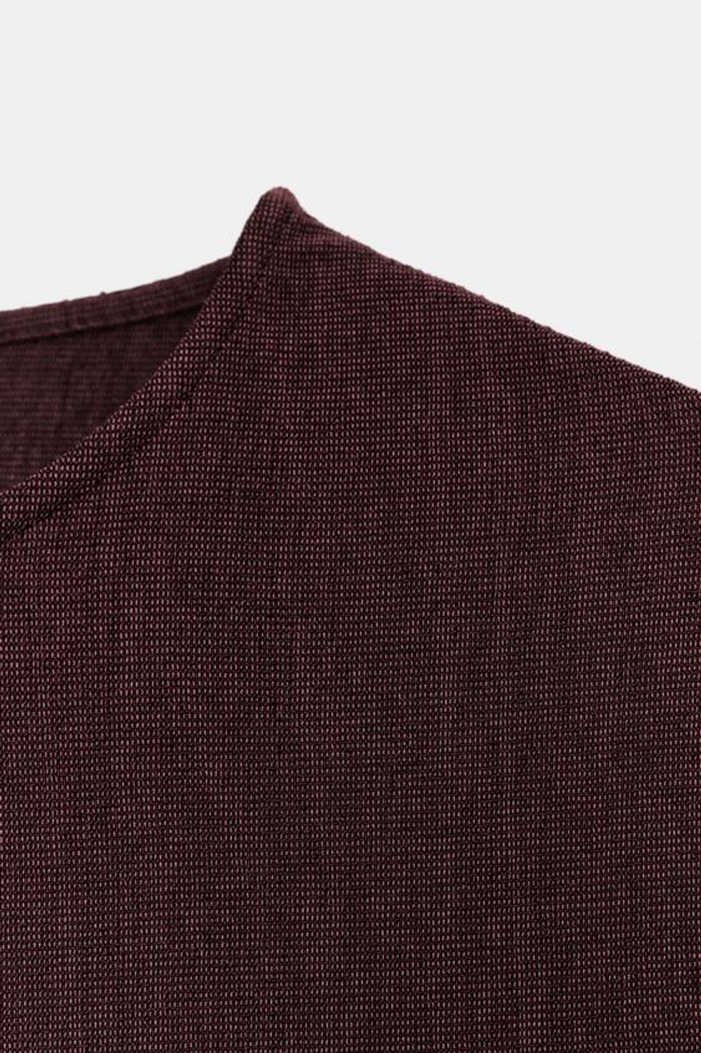 ZARA ТОП В СТИЛЕ РУСТИК БЕЗ РУКАВОВ, БУРГУНДИ