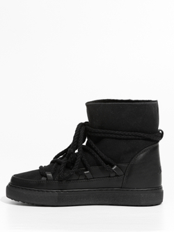 Высокие комбинированные кеды INUIKII Sneaker Classic Black на меху