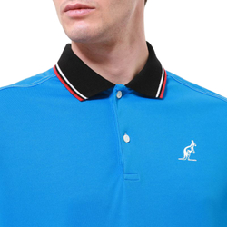 Мужское теннисное поло Australian Ace Polo - blue capri/bianco