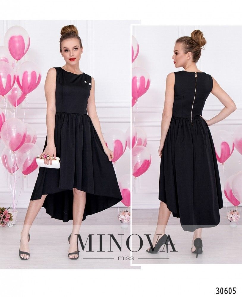Платье 8584-черный Minova Платье 8584-черный Minova