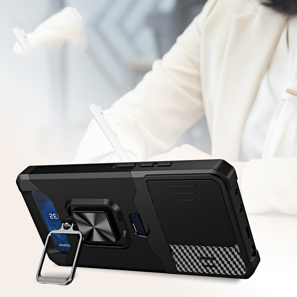 Противоударный чехол Сard Reader Case для Poco M6 Pro 4G