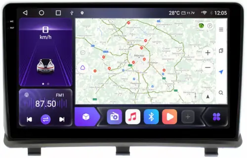 Магнитола для Opel Antara 2006-2015 (вместо бортовика) - Kuberg OL-9976 QLed+2K, Android 12, Быстрая, CarPlay, 4G SIM-слот