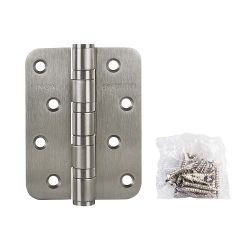 Петля дверная универсальная FUARO 4BB R10 102х76х3 INOX нержавейка /44603/ (1 шт)