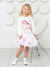 Хлопковое летнее платье "Единорожка на облаке" Luxury Baby