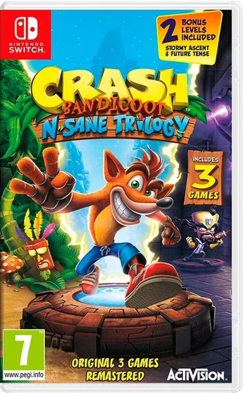 Crash Bandicoot N. Sane Trilogy (Nintendo Switch, Английская версия, Б/У)