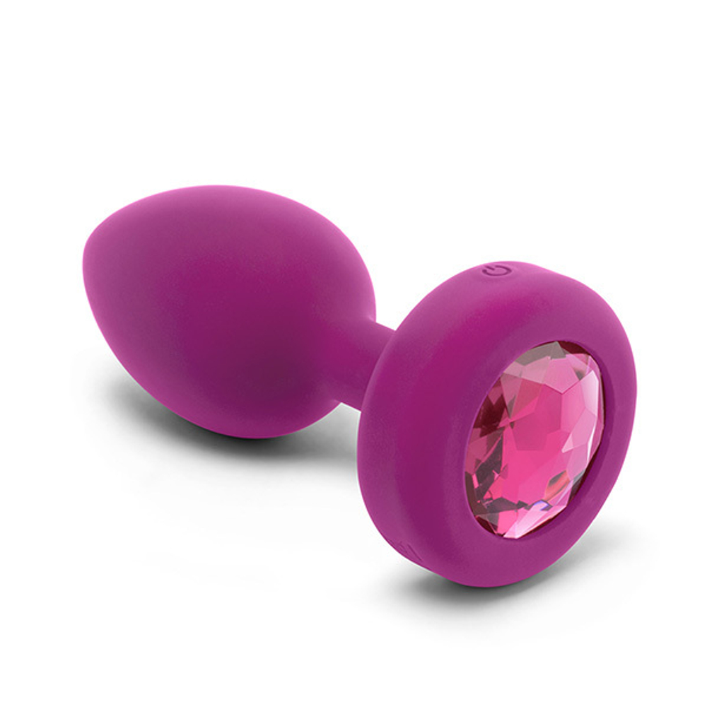 Вибрирующая втулка цвета фуксии b-Vibe Vibrating Jewel Plug S/M BV-030-FUC