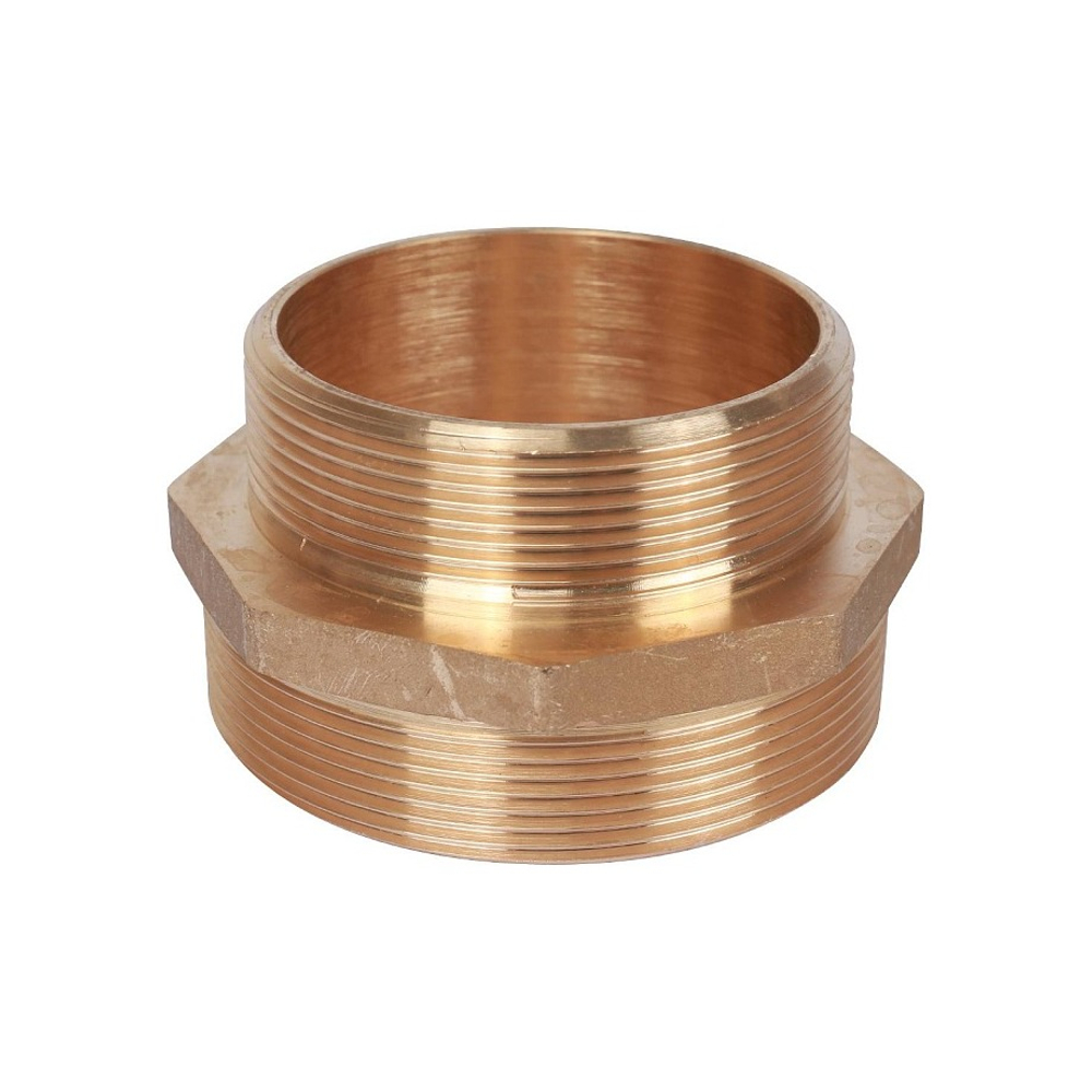 Ниппель редукционный STOUT SFT 0003 - 3" x 2"1/2 (для стальных труб, латунь без покрытия)