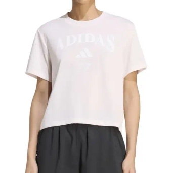 Женская теннисная футболка Adidas Heritage Tennis Graphic - distant pink