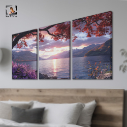 Картина karTTina "Золотой рассвет", 150 см х 70 см