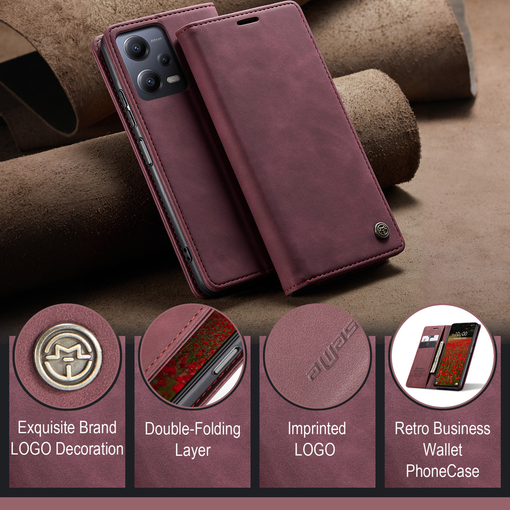 Чехол-книжка CaseMe Matte Xiaomi Redmi Note 12 5G