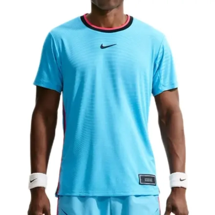 Теннисная футболка Nike Court Slam Aero-Fit Short Sleeve - baltic blue/black