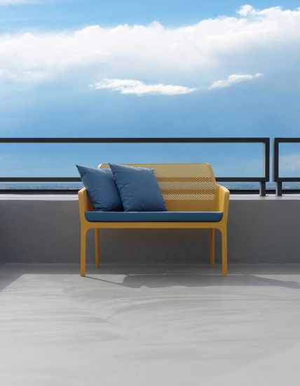 Диван пластиковый Net Bench Nardi цвет горчичный